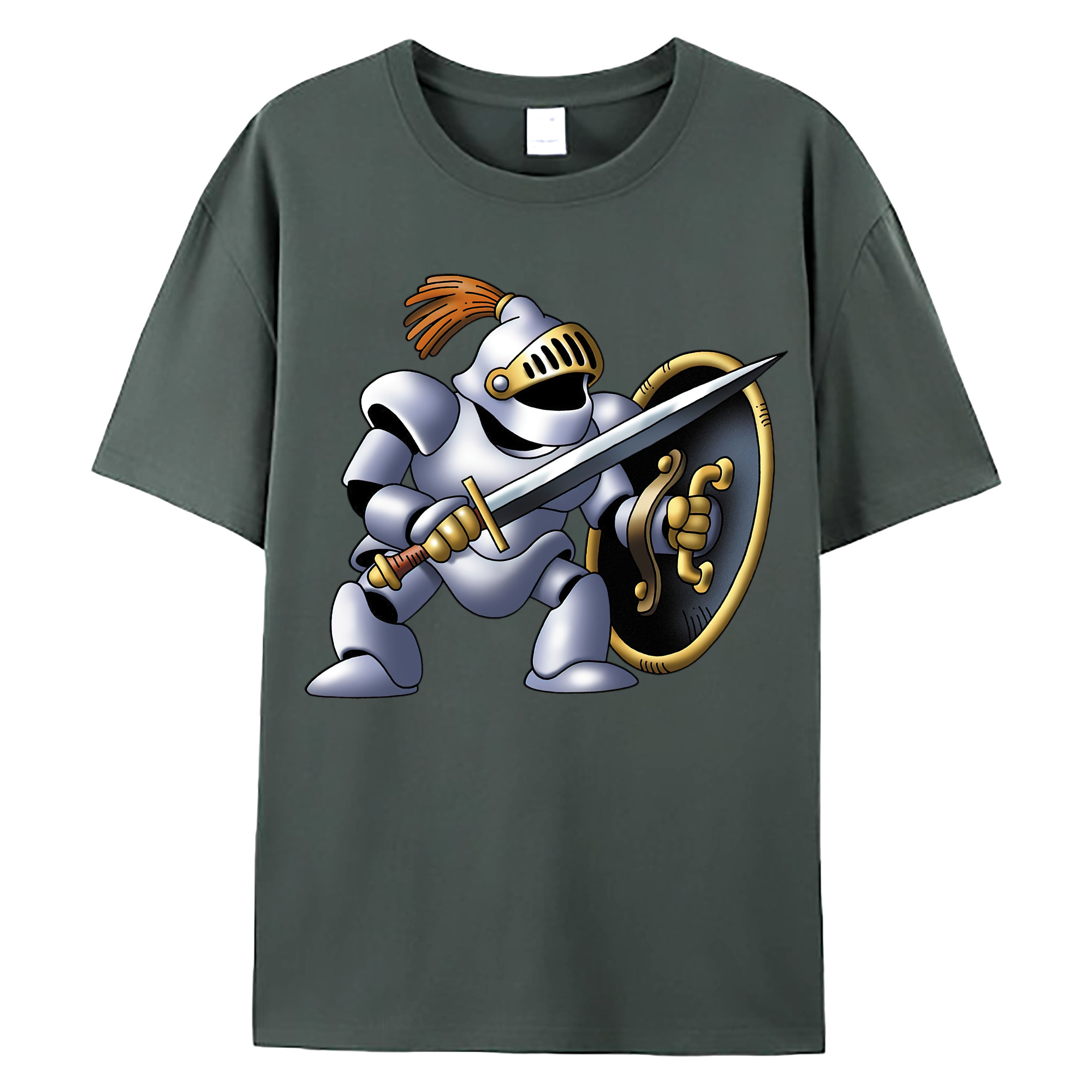 （画像用） ドラゴンクエスト Doragon Kuesuto Dragon Quest 綿100％ メンズ半袖Tシャツ｜肌触りやわらか＆通気性